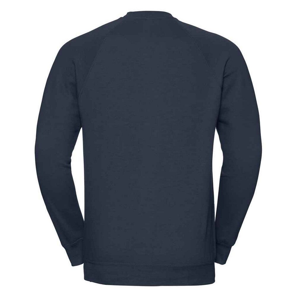 French Navy - Back - Russell Mens Spotshield Raglan Sweatshirt