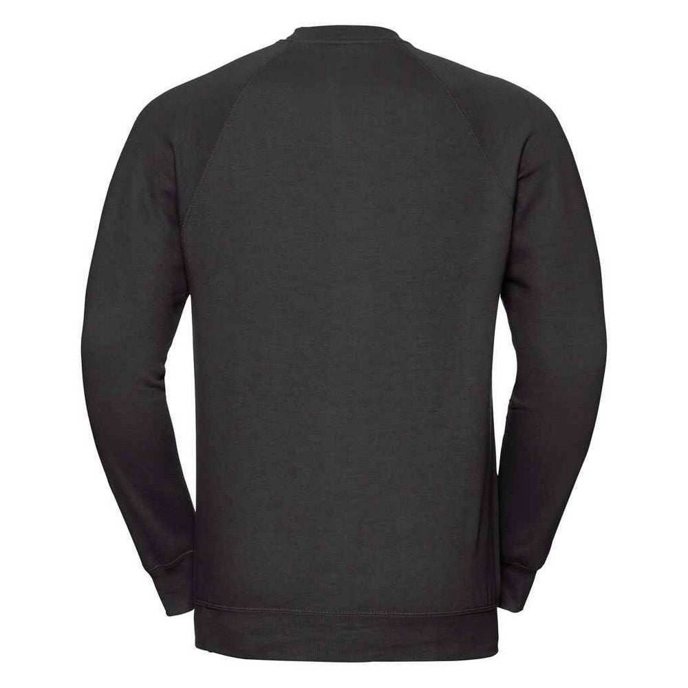 Black - Back - Russell Mens Spotshield Raglan Sweatshirt