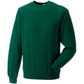 Bottle Green - Front - Russell Mens Spotshield Raglan Sweatshirt