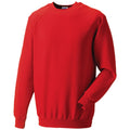 Bright Red - Front - Russell Mens Spotshield Raglan Sweatshirt