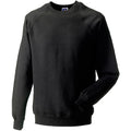 Black - Front - Russell Mens Spotshield Raglan Sweatshirt