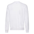 White - Back - Fruit of the Loom Mens Lightweight Drop Shoulder Sweatshirt