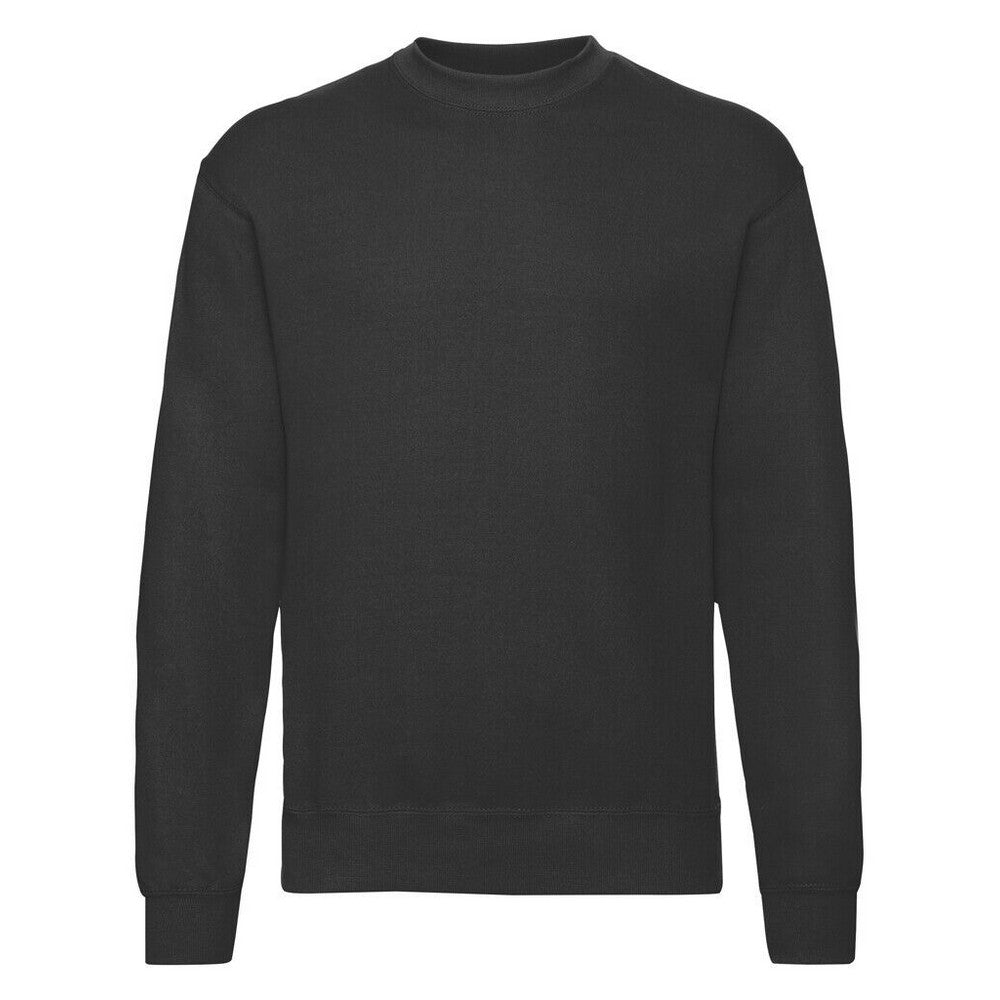 Black - Front - Fruit Of The Loom Mens Lightweight Drop Shoulder Sweatshirt