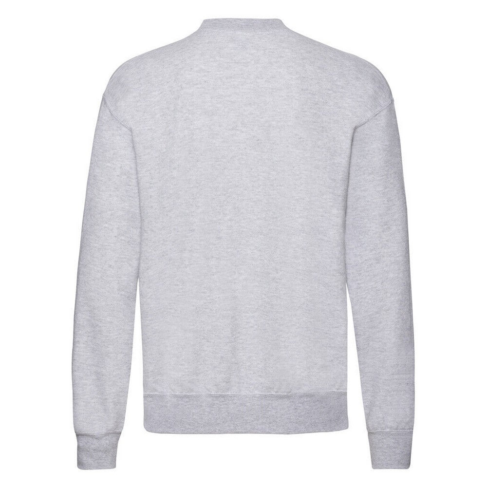 Grey - Back - Fruit Of The Loom Mens Classic Heather Raglan Sweatshirt