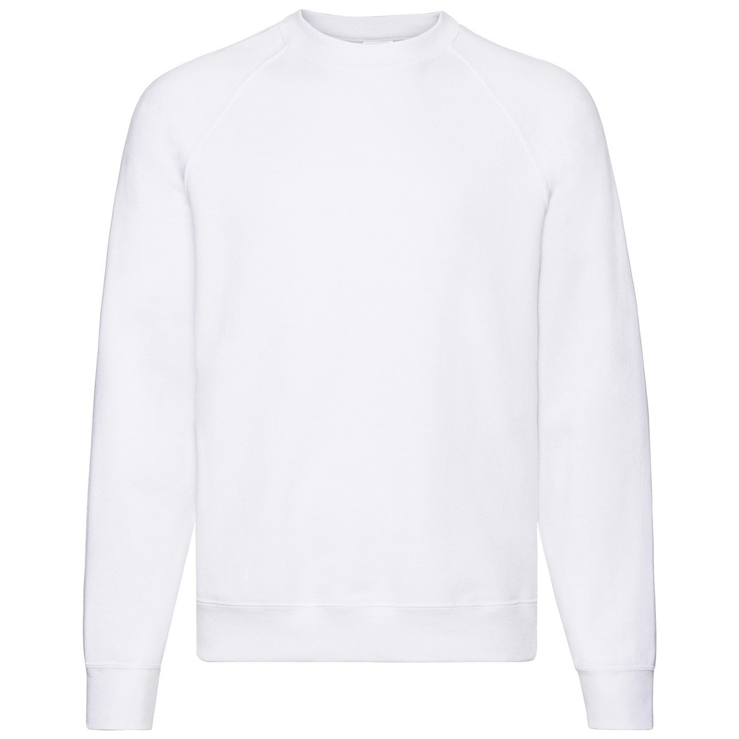 White - Front - Fruit Of The Loom Mens Classic Heather Raglan Sweatshirt