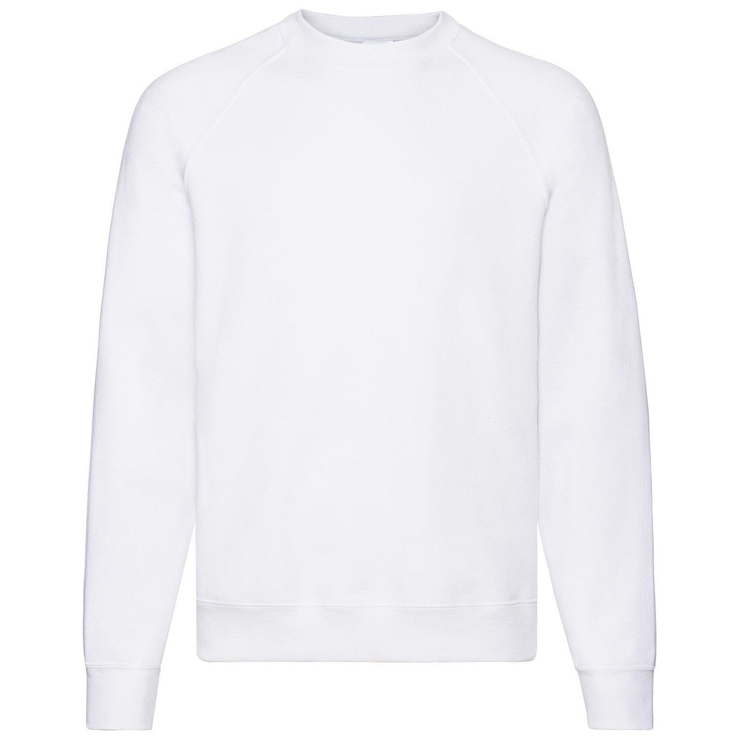 White - Front - Fruit Of The Loom Mens Classic Heather Raglan Sweatshirt