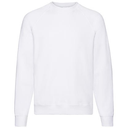 White - Front - Fruit Of The Loom Mens Classic Heather Raglan Sweatshirt