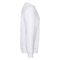 White - Side - Fruit of the Loom Mens Classic Heather Raglan Sweatshirt