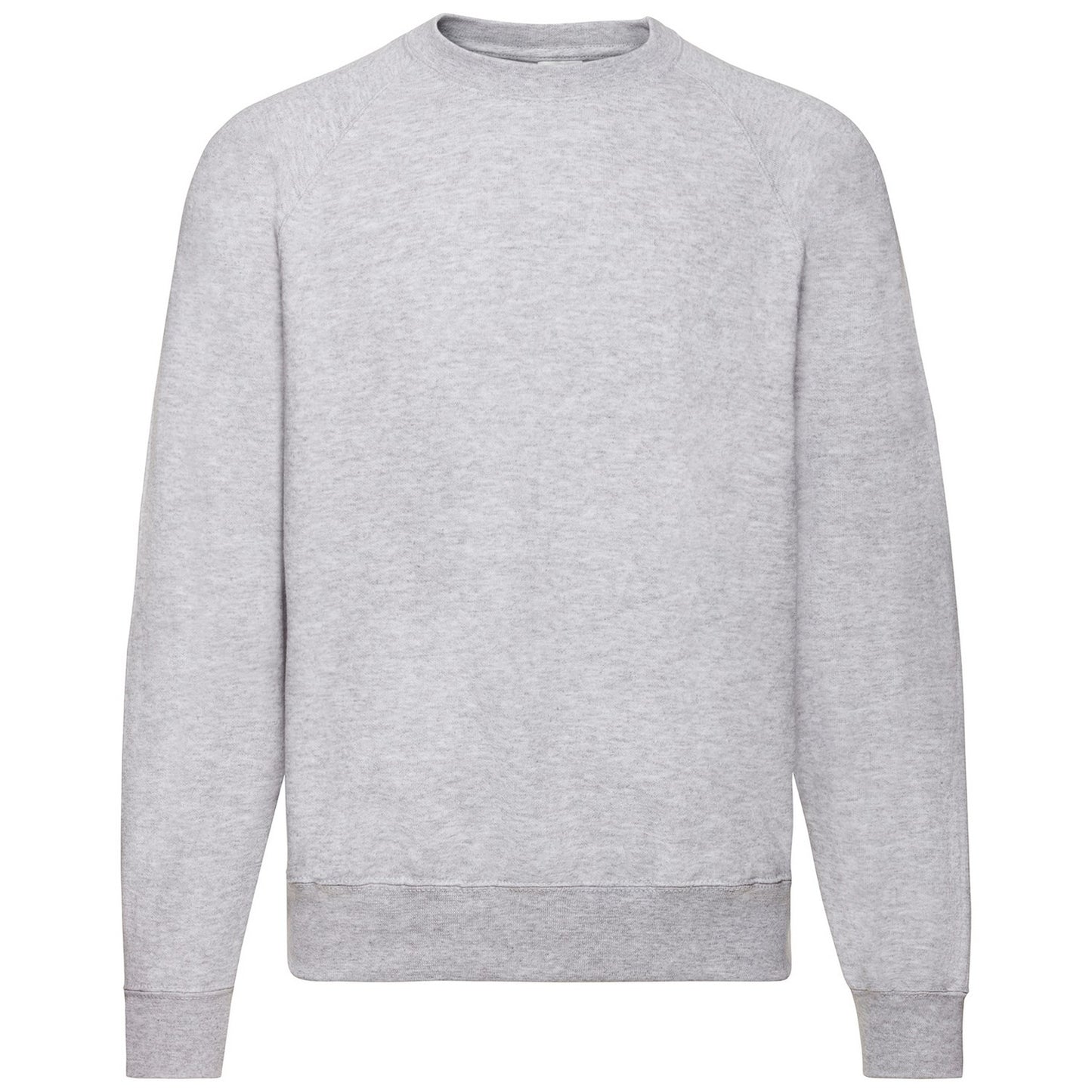 Grey - Front - Fruit Of The Loom Mens Classic Heather Raglan Sweatshirt