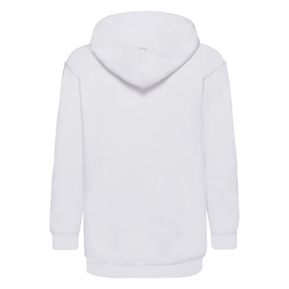 White - Back - Fruit Of The Loom Childrens-Kids Classic Heather Hooded Sweatshirt