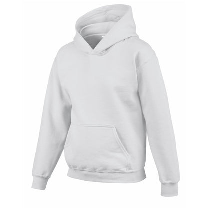 White - Side - Gildan Childrens-Kids Heavy Blend Hooded Sweatshirt