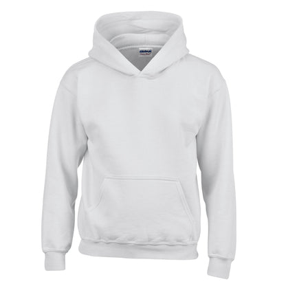 White - Front - Gildan Childrens-Kids Heavy Blend Hooded Sweatshirt