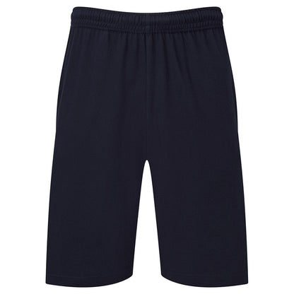 Deep Navy - Front - Fruit of the Loom Mens Iconic 195 Jersey Shorts