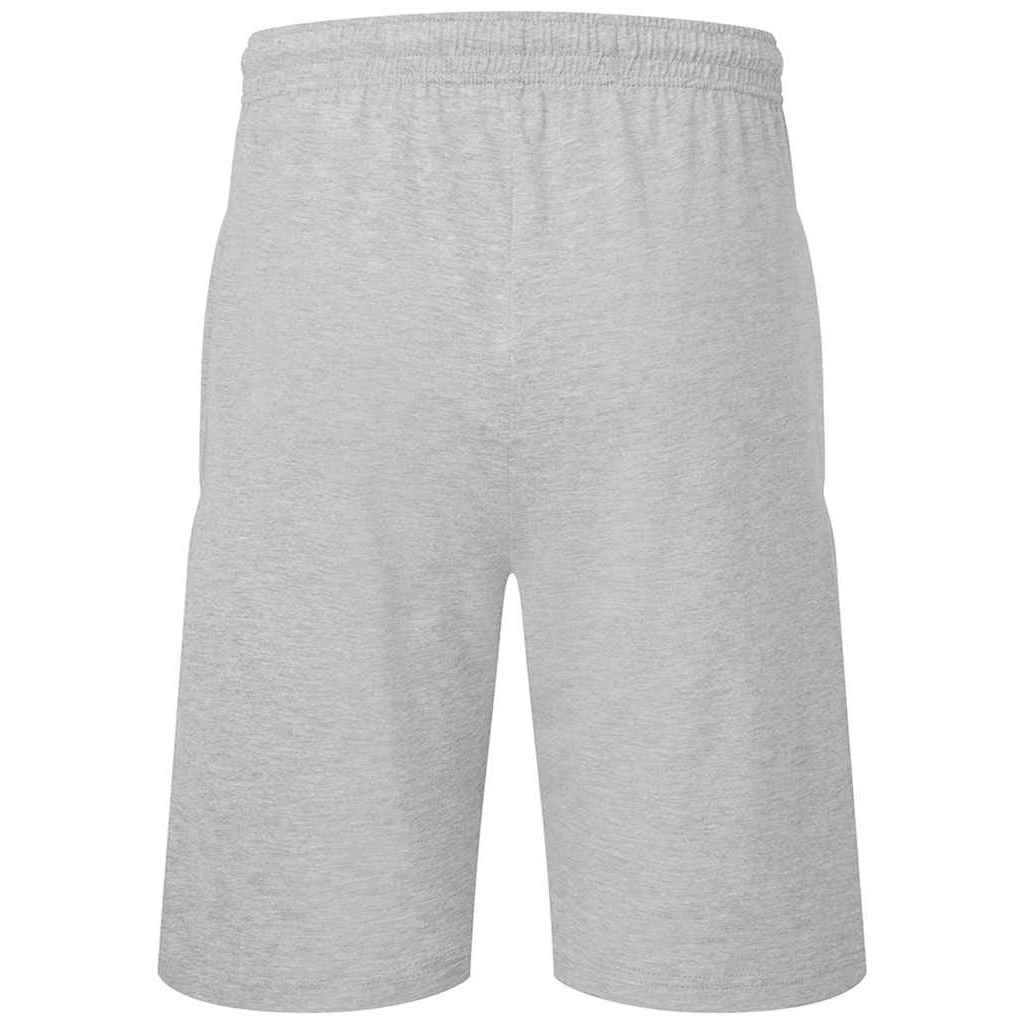 Heather Grey - Back - Fruit of the Loom Mens Iconic 195 Jersey Shorts