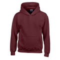 Maroon - Front - Gildan Childrens-Kids Heavy Blend Hooded Sweatshirt