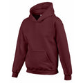 Maroon - Side - Gildan Childrens-Kids Heavy Blend Hooded Sweatshirt