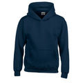 Navy - Front - Gildan Childrens-Kids Heavy Blend Hooded Sweatshirt