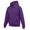 Purple - Side - Gildan Childrens-Kids Heavy Blend Hooded Sweatshirt