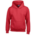 Red - Front - Gildan Childrens-Kids Heavy Blend Hooded Sweatshirt