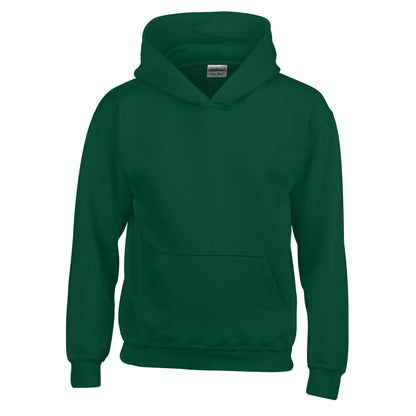 Fan Dark Green - Front - Gildan Childrens-Kids Heavy Blend Hooded Sweatshirt