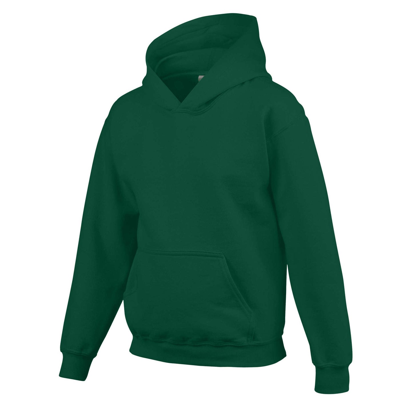 Fan Dark Green - Side - Gildan Childrens-Kids Heavy Blend Hooded Sweatshirt