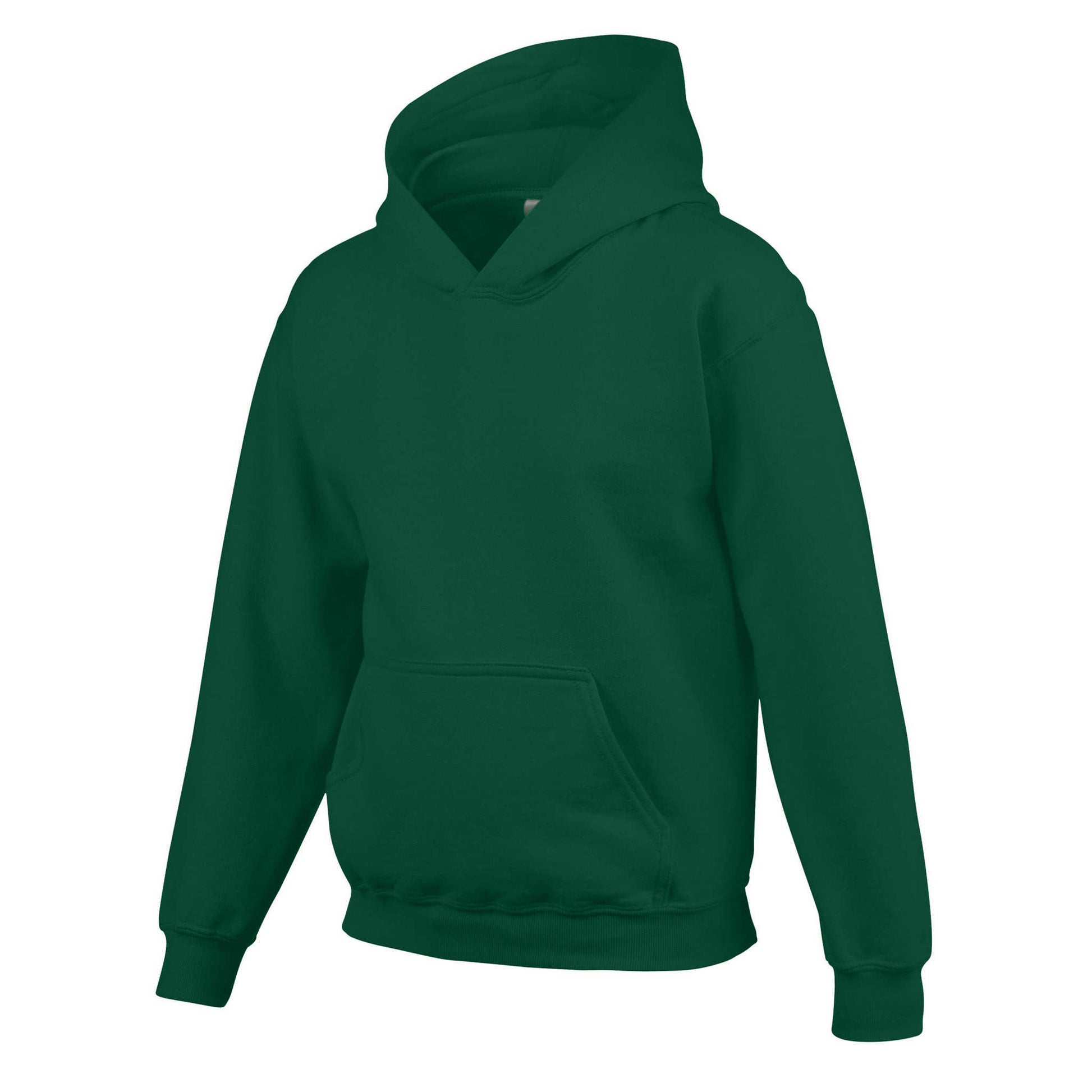 Fan Dark Green - Side - Gildan Childrens-Kids Heavy Blend Hooded Sweatshirt