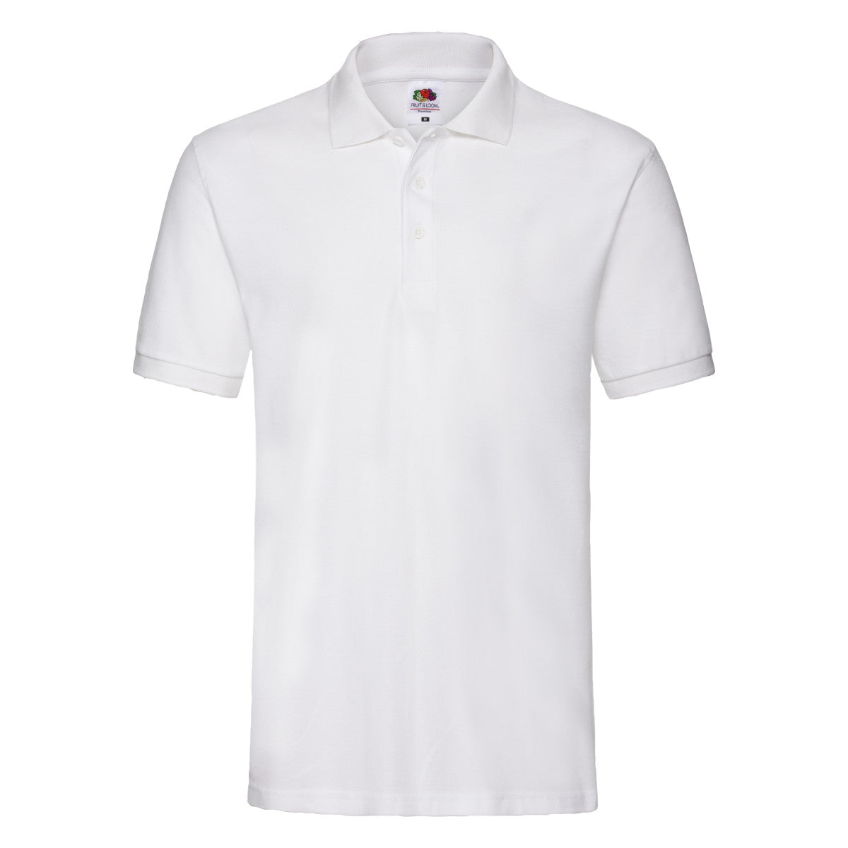 White - Front - Fruit of the Loom Unisex Adult Premium Cotton Pique Polo Shirt
