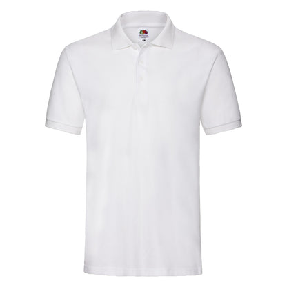 White - Front - Fruit of the Loom Unisex Adult Premium Cotton Pique Polo Shirt