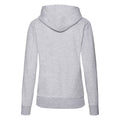 Heather Grey - Back - Fruit of the Loom Womens-Ladies Classic Hooded Lady Fit Sweatshirt