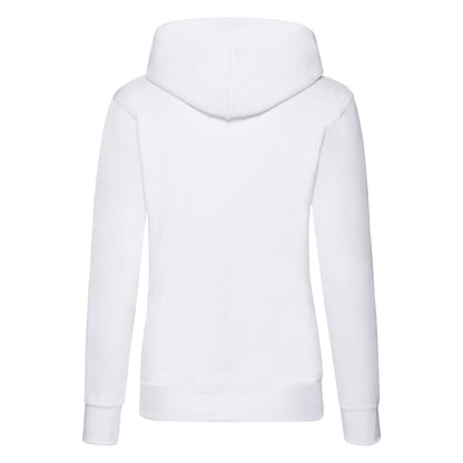 White - Back - Fruit of the Loom Womens-Ladies Classic Hooded Lady Fit Sweatshirt