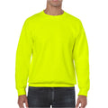 Safety Green - Front - Gildan Mens Heavy Blend Sweatshirt
