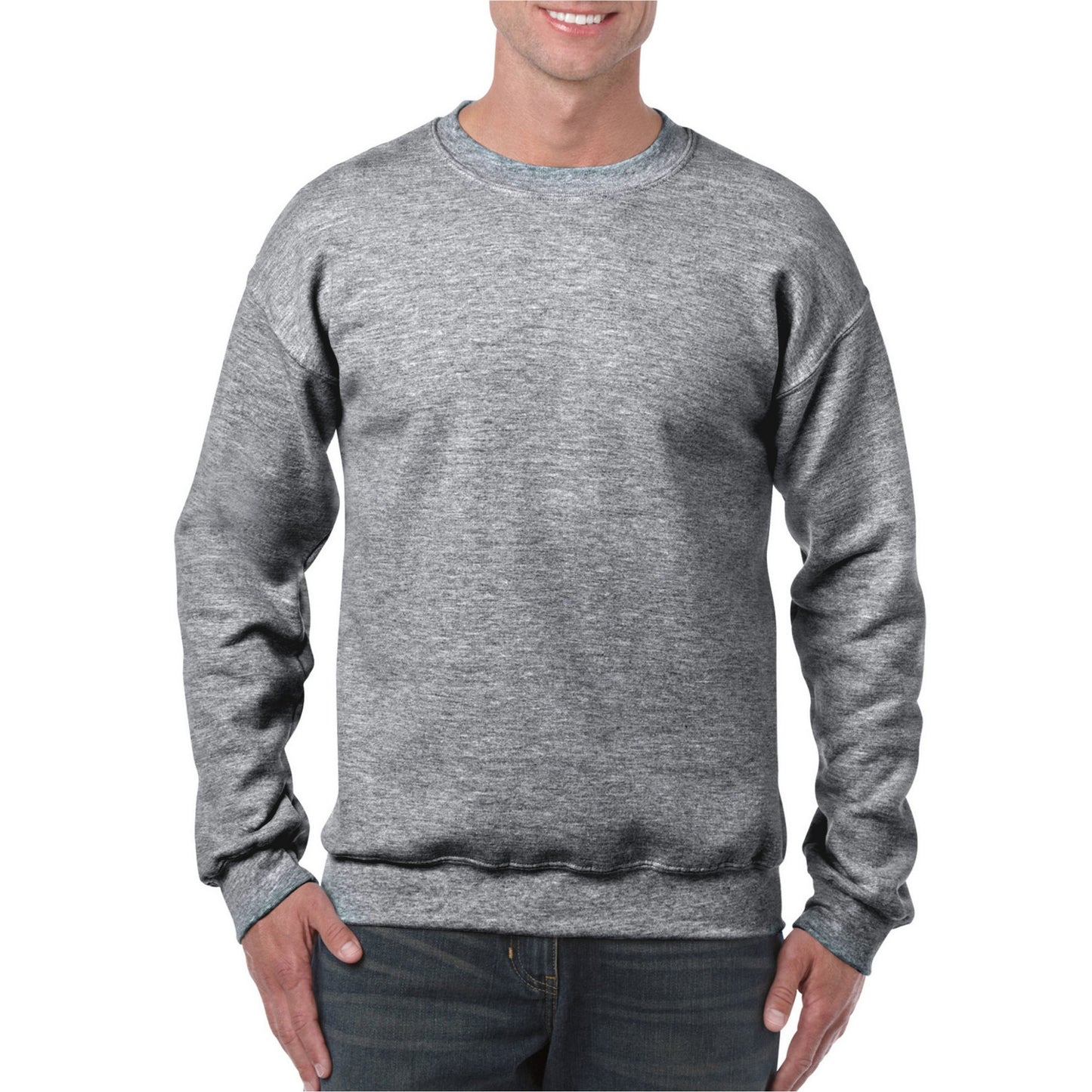 Graphite Heather - Front - Gildan Mens Heavy Blend Sweatshirt