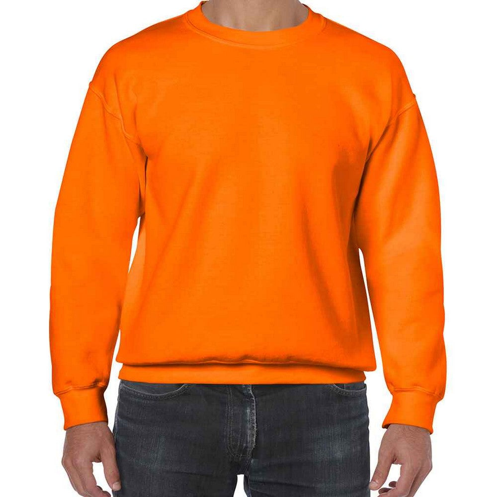 Safety Orange - Front - Gildan Mens Heavy Blend Sweatshirt