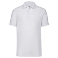 White - Front - Fruit of the Loom Mens Polycotton Pique Polo Shirt