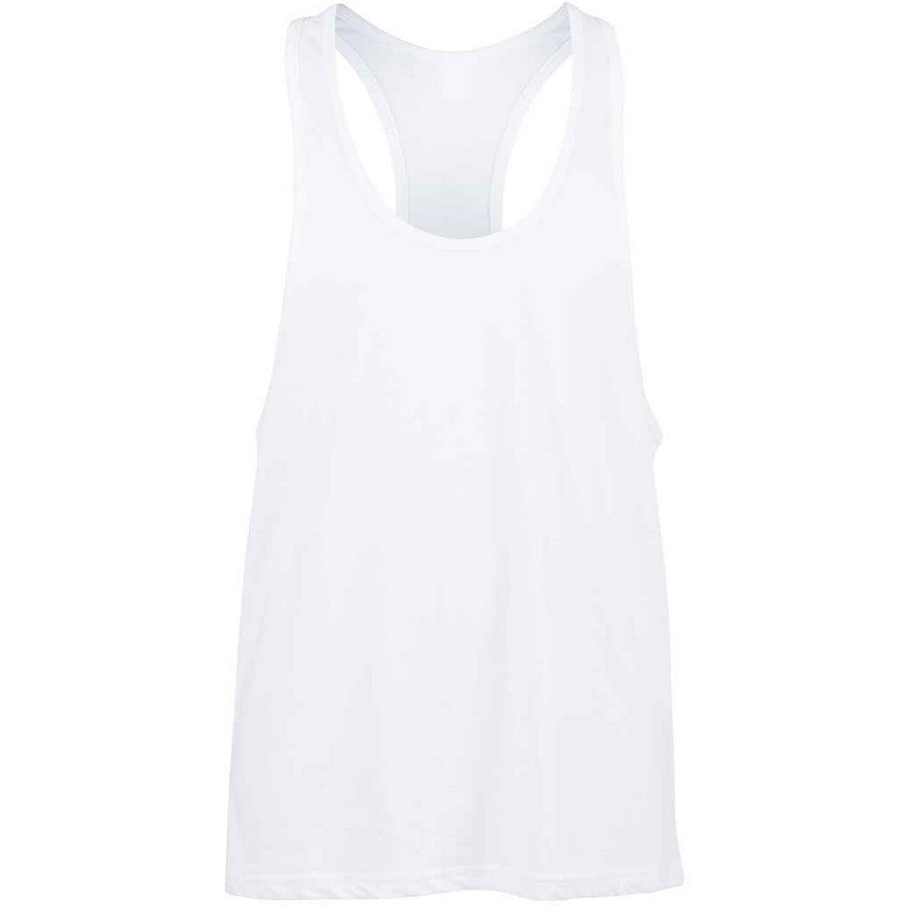 White - Front - SF Mens Muscle Tank Top
