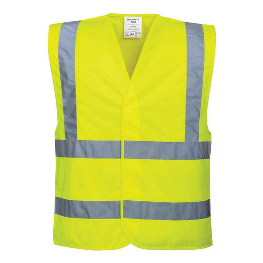 Yellow - Front - Portwest Unisex Adult Hi-Vis Vest