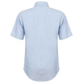 Blue - Back - Henbury Womens-Ladies Oxford Short-Sleeved Formal Shirt