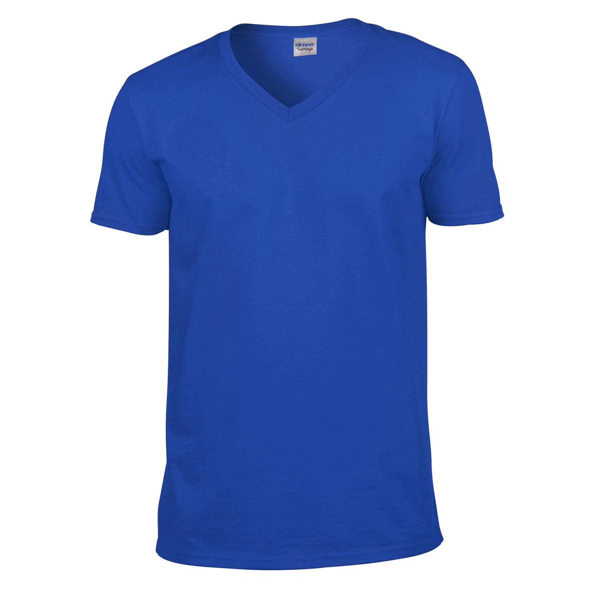 Royal Blue - Front - Gildan Unisex Adult Softstyle V Neck T-Shirt