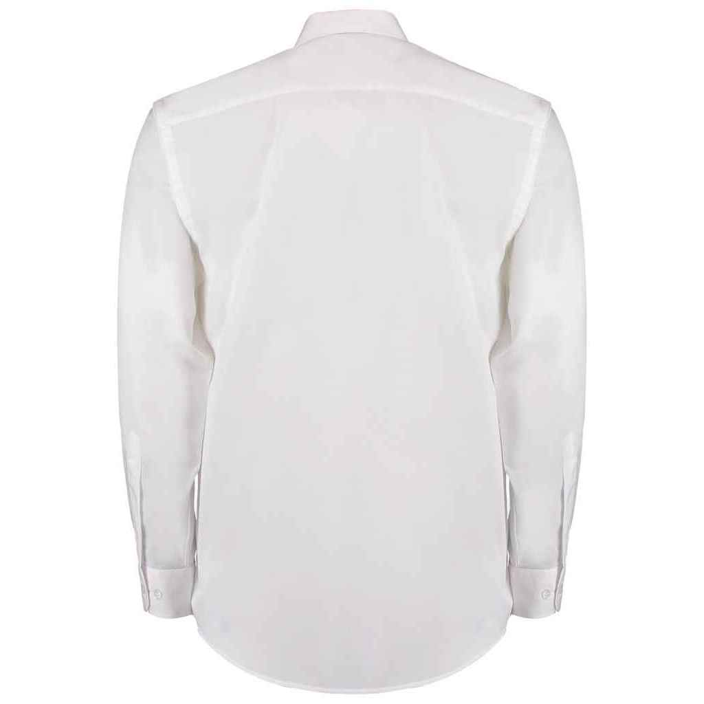White - Back - Kustom Kit Mens Classic Long-Sleeved Business Shirt
