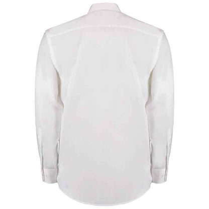 White - Back - Kustom Kit Mens Classic Long-Sleeved Business Shirt