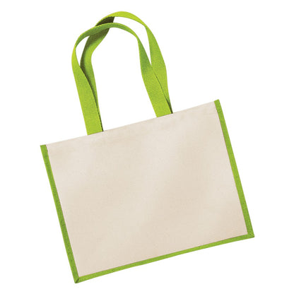 Apple Green - Back - Westford Mill Classic Jute Shopper Bag
