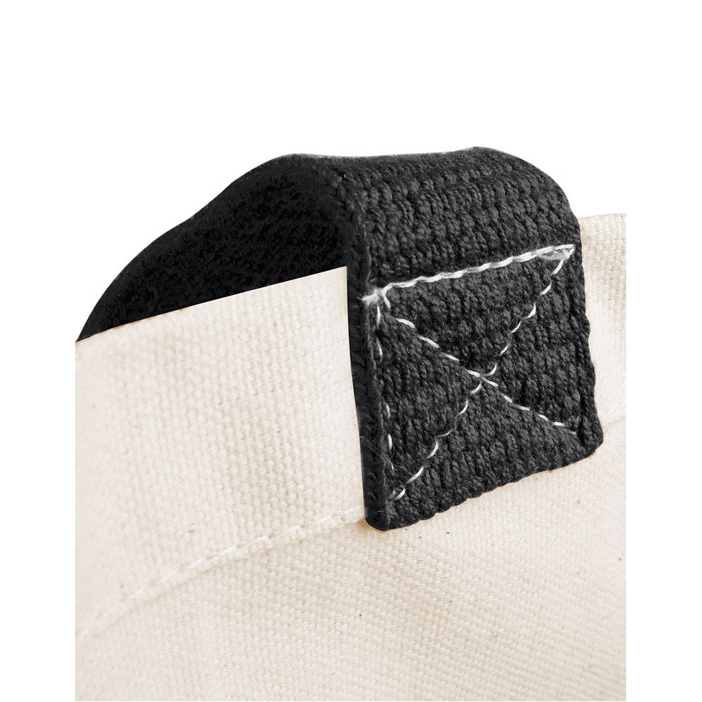 Black - Side - Westford Mill Classic Jute Shopper Bag