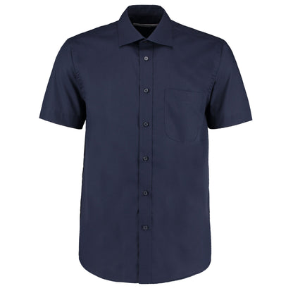 Dark Navy - Front - Kustom Kit Mens Business Short-Sleeved Shirt