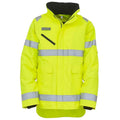 Yellow - Front - Yoko Unisex Adult Fontaine Hi-Vis Storm Jacket