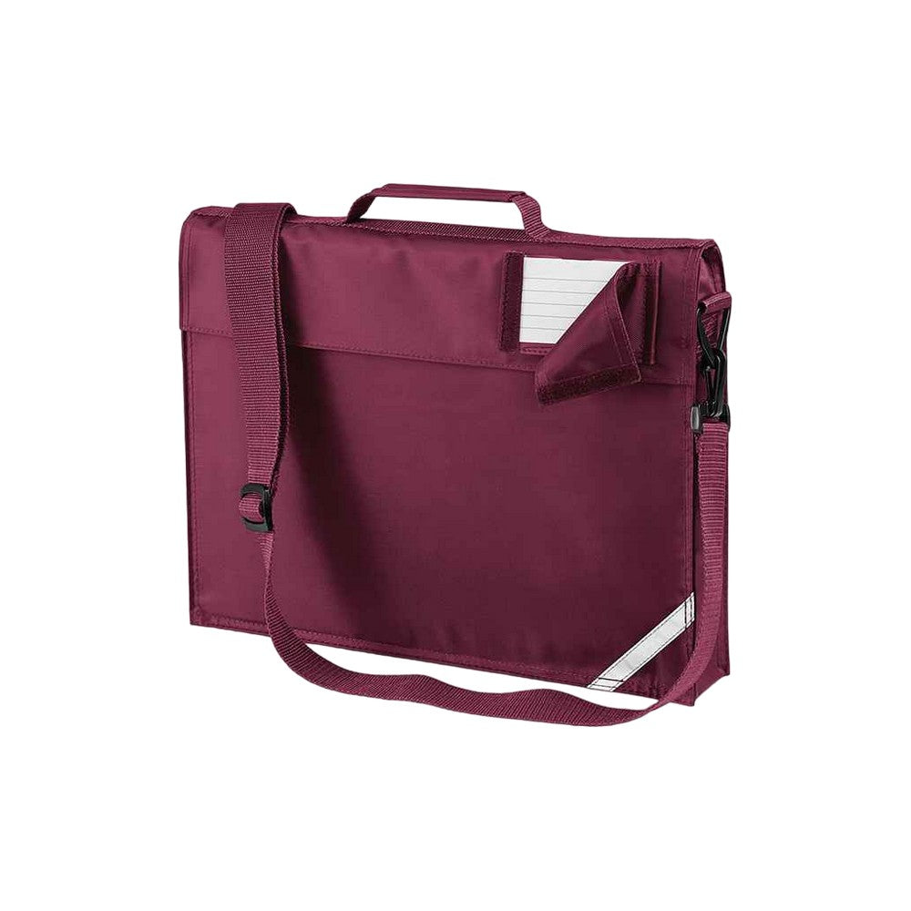 Burgundy - Front - Quadra Childrens-Kids Reflective Adjustable Strap Book Bag