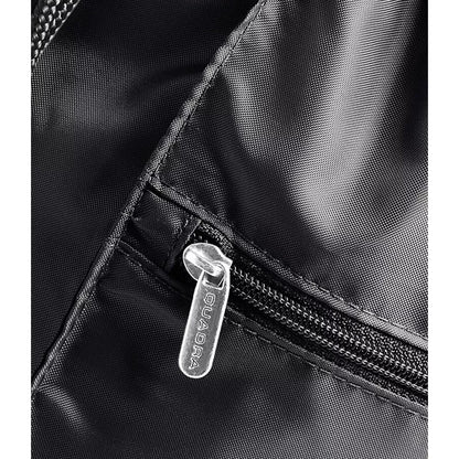 Black - Back - Quadra Premium Drawstring Bag