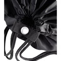 Black - Side - Quadra Premium Drawstring Bag