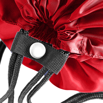 Classic Red - Back - Quadra Premium Drawstring Bag