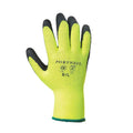 Yellow - Front - Portwest Unisex Adult Thermal Grip Gloves