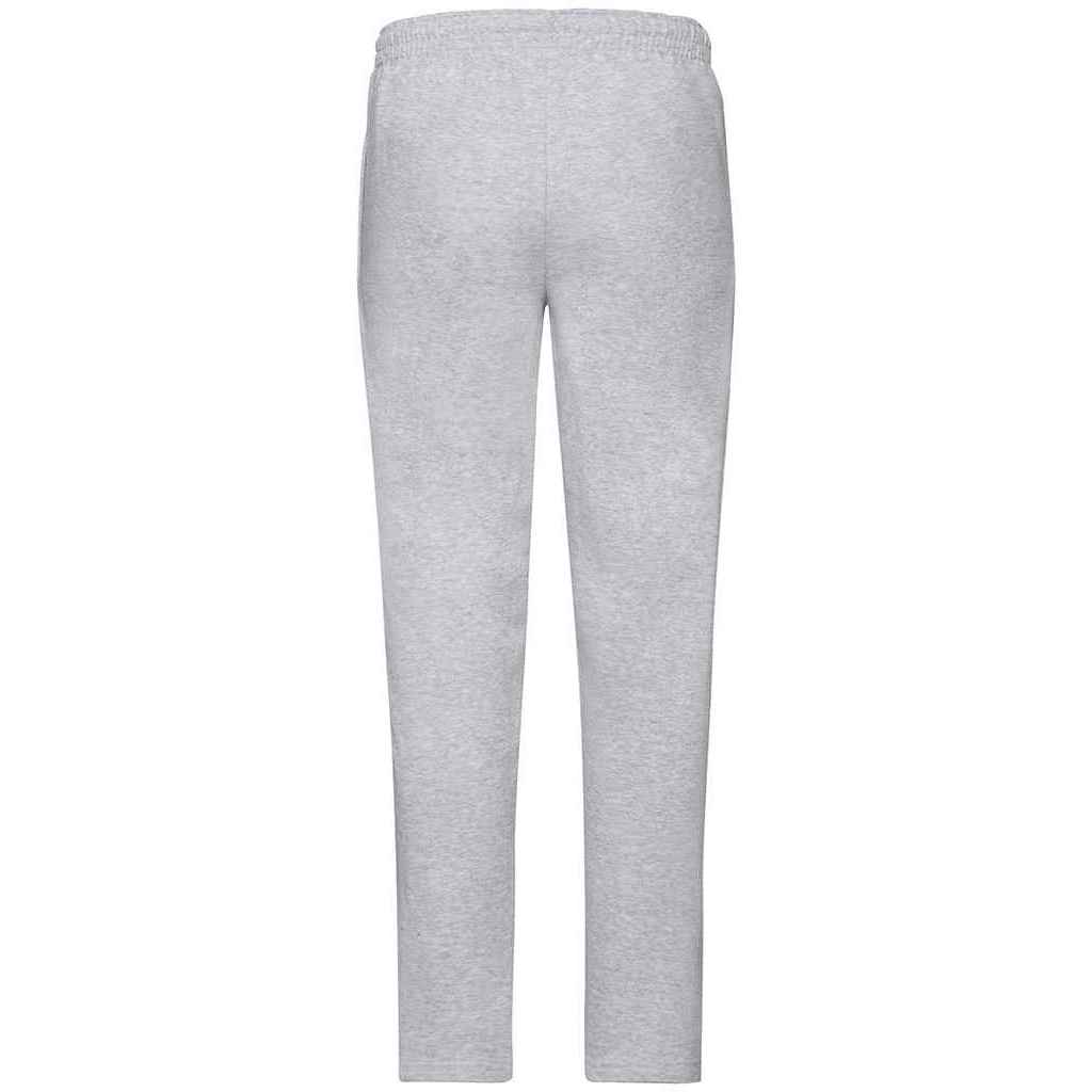Heather Grey - Back - Fruit of the Loom Unisex Adult Classic Heather Open Hem Jogging Bottoms